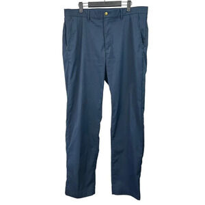 Lands End Mens Pants Traditional Fit Size 37 Navy Blue Flat Front
